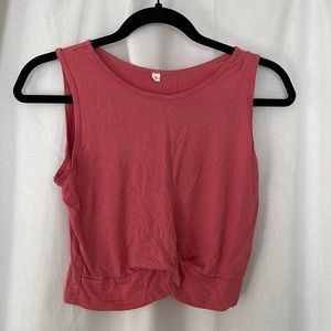 Pink cotton crop top